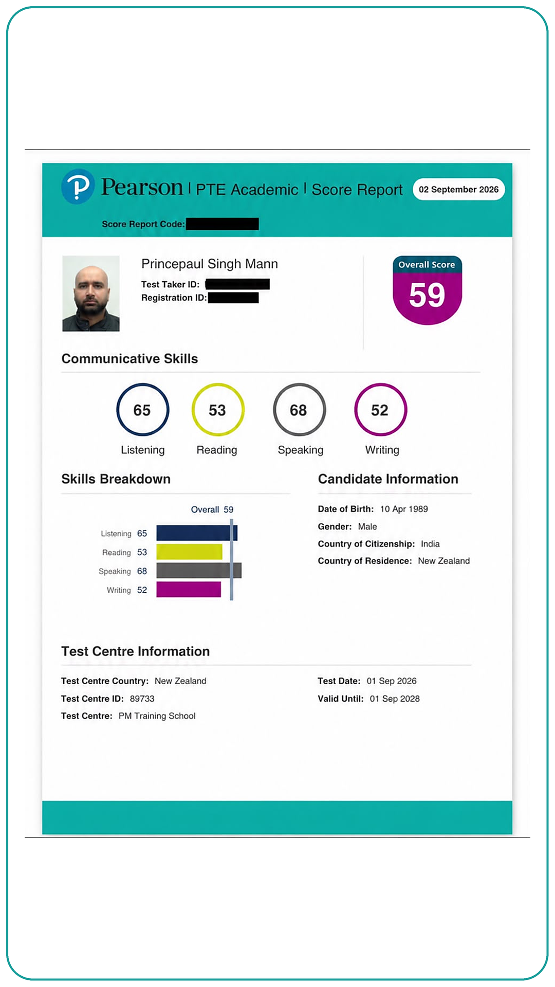 Student Result of Deep PTE